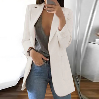 Blazer long pour femme à coupe moderne