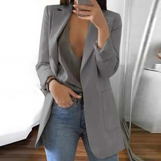 Blazer long pour femme à coupe moderne