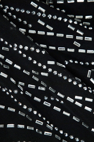 Celeste | Robe Mini en Mesh ornée de Strass – Glamour scintillant pour des nuits inoubliables