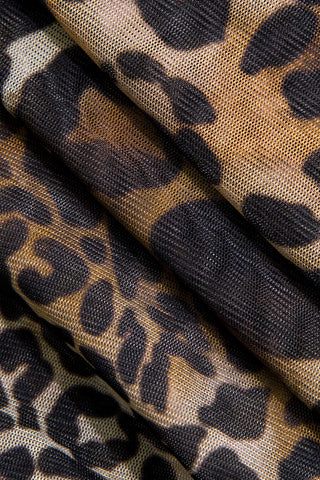 Savanna | Mini-robe léopard sauvage avec volants – Imprimé animal séduisant