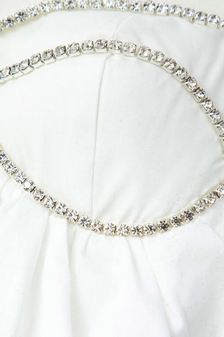 Sophia | Robe Mini Glamoureuse avec Bandes en Cristal – Féminine & Élégante pour des Occasions Spéciales