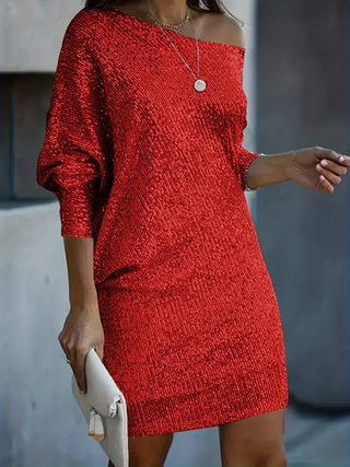 Birgit | Robe à Paillettes Off-Shoulder