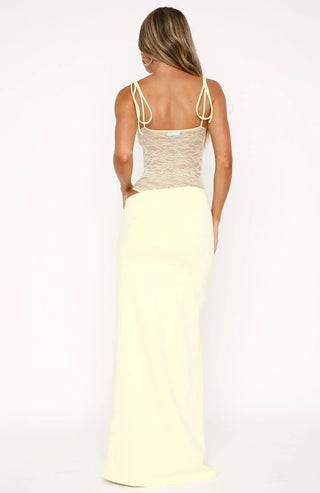 Maxi Dress | Thin Straps | Lace Panel