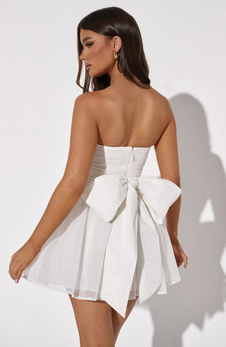 Kate | Robe Mini Blanche Pailletée