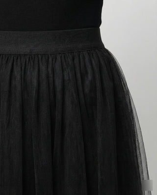 Jupe Midi Tulle | Taille Élastique | Coupe Évasée