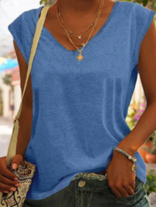 Débardeur à col V – Style estival chic et décontracté