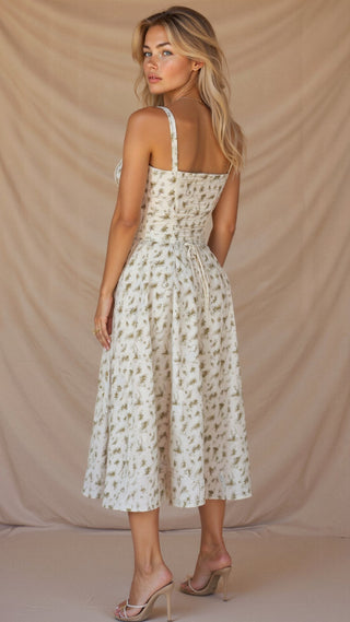 Robe Midi | Bretelles Fines | Bustier