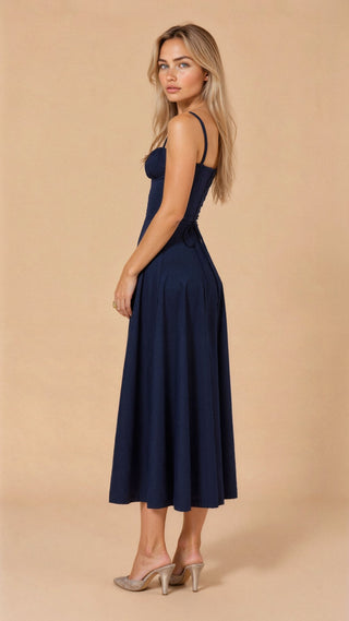 Robe Corset Mi-Longue | Silhouette Cintrée & Structurée | Élégante pour Soirée