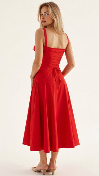 Robe Corset Mi-Longue | Silhouette Cintrée & Structurée | Élégante pour Soirée