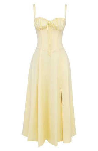 Robe Corset Mi-Longue | Silhouette Cintrée & Structurée | Élégante pour Soirée