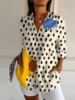 Chemise fluide imprimée – Style féminin moderne et décontracté