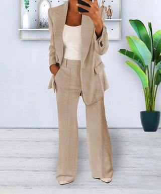 Ensemble pantalon et blazer pour femme