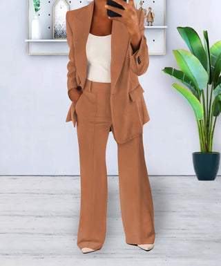 Ensemble pantalon et blazer pour femme