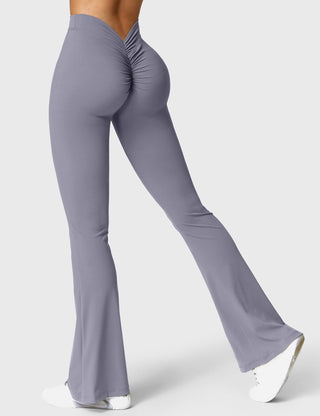 Legging évasé taille froncée pour femme