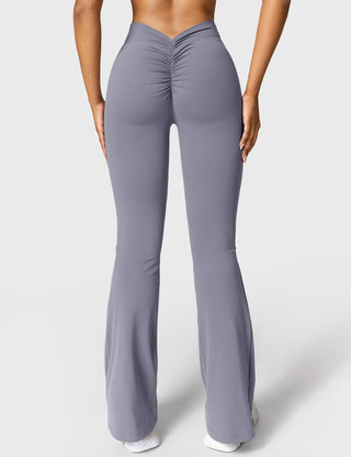 Legging évasé taille froncée pour femme