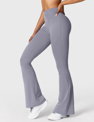 Legging évasé taille froncée pour femme