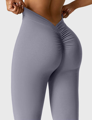 Legging évasé taille froncée pour femme