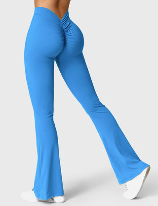 Legging évasé taille froncée pour femme