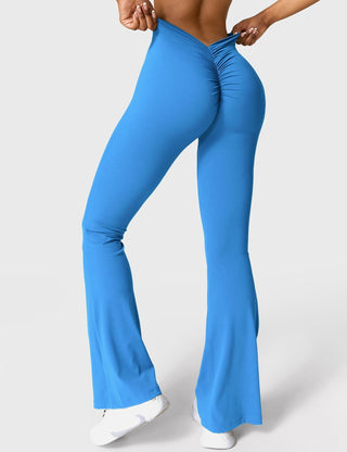 Legging évasé taille froncée pour femme