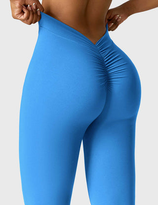 Legging évasé taille froncée pour femme