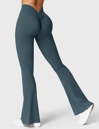 Legging évasé taille froncée pour femme