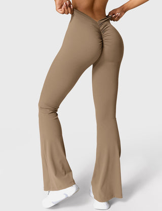 Legging évasé taille froncée pour femme