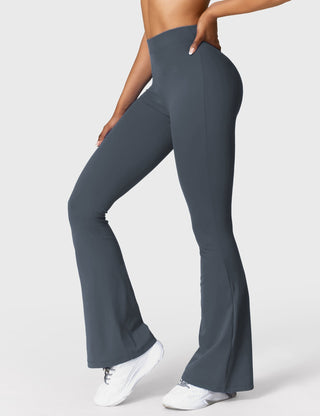 Legging évasé taille froncée pour femme