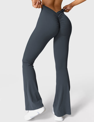 Legging évasé taille froncée pour femme