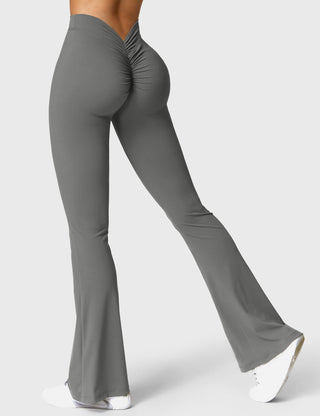 Legging évasé taille froncée pour femme