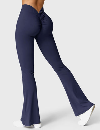 Legging évasé taille froncée pour femme