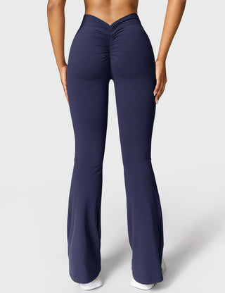 Legging évasé taille froncée pour femme