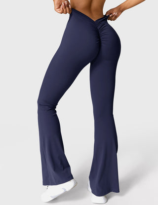 Legging évasé taille froncée pour femme