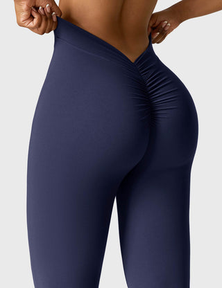 Legging évasé taille froncée pour femme