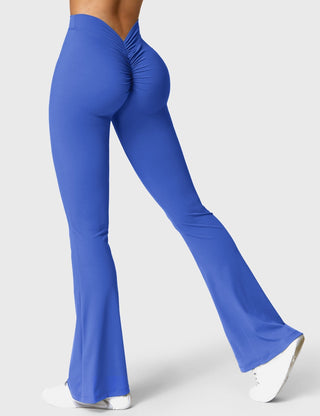 Legging évasé taille froncée pour femme