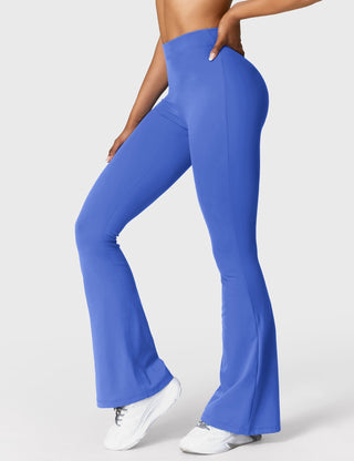 Legging évasé taille froncée pour femme