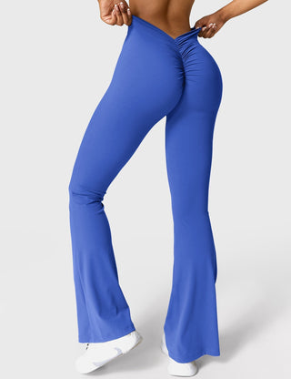 Legging évasé taille froncée pour femme