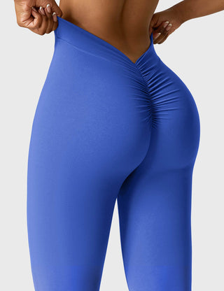 Legging évasé taille froncée pour femme