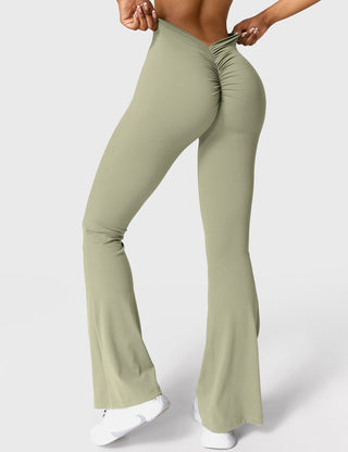 Legging évasé taille froncée pour femme