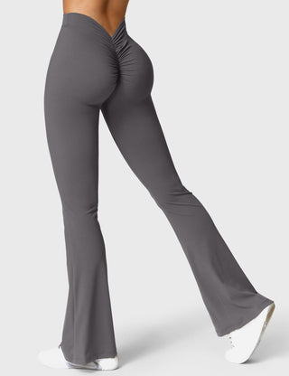Legging évasé taille froncée pour femme