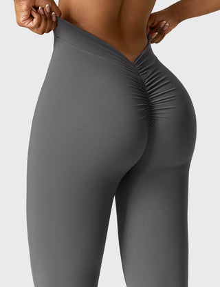 Legging évasé taille froncée pour femme