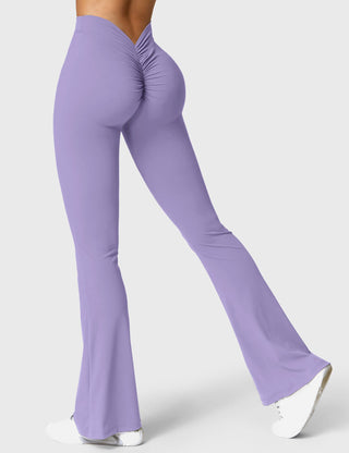 Legging évasé taille froncée pour femme