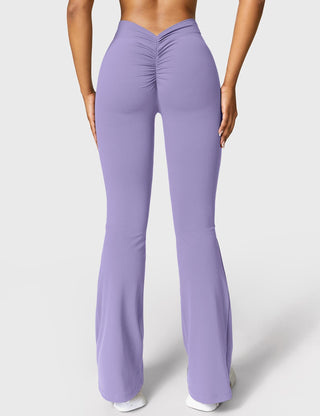 Legging évasé taille froncée pour femme