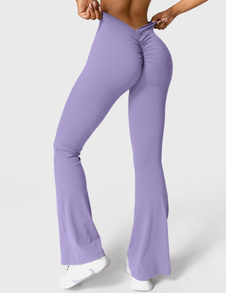 Legging évasé taille froncée pour femme