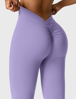 Legging évasé taille froncée pour femme