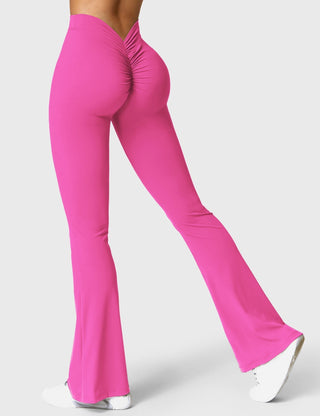 Legging évasé taille froncée pour femme
