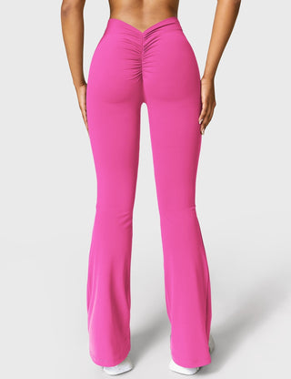 Legging évasé taille froncée pour femme