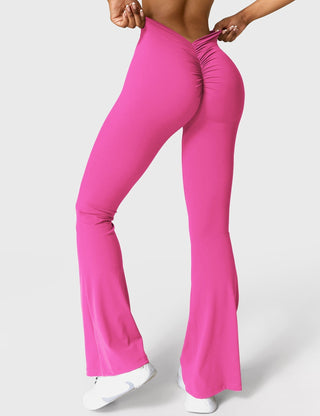 Legging évasé taille froncée pour femme