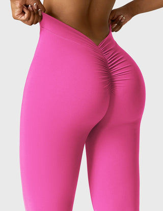 Legging évasé taille froncée pour femme